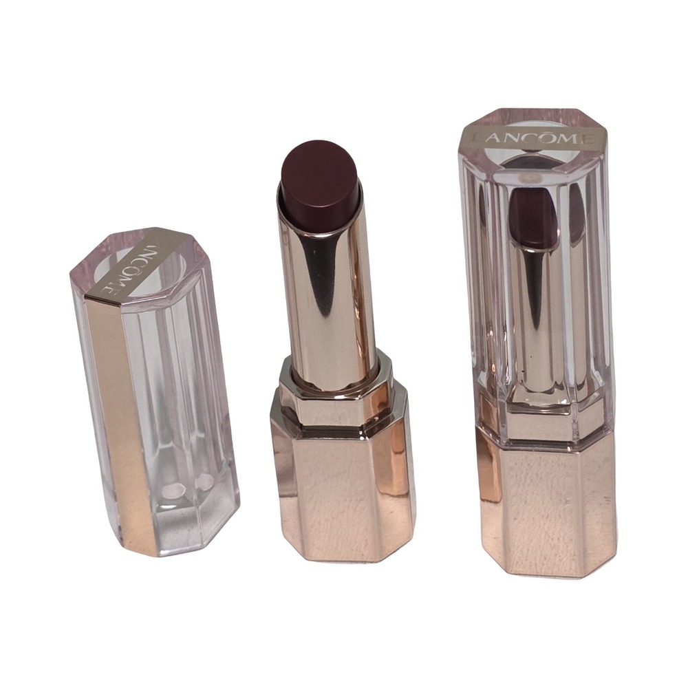 2 X Lancome L'Absolu Mademoiselle Shine Lipstick Rose Gold Berry Plum Hydrating - Picture 8 of 12